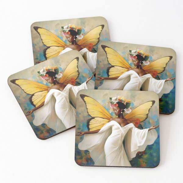 Item preview, The black beautiful woman with wings designed and sold by Andrey Tarakanov.