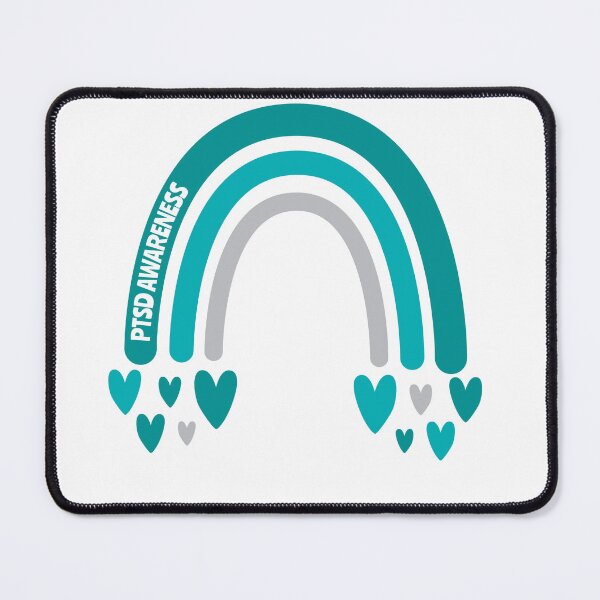 Item preview, PTSD Awareness Rainbow with hearts designed and sold by Teamtsunami6.
