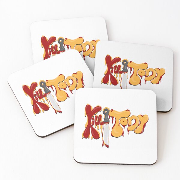 Item preview, Kill Tony Bubble Logo With a Knife in Red & Yellow Theme designed and sold by Kill Tony Fan Designs.