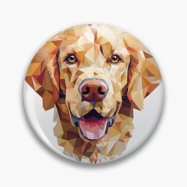 Item preview, Dog - Golden Retriever in geometric faceted style designed and sold by Skynotik.