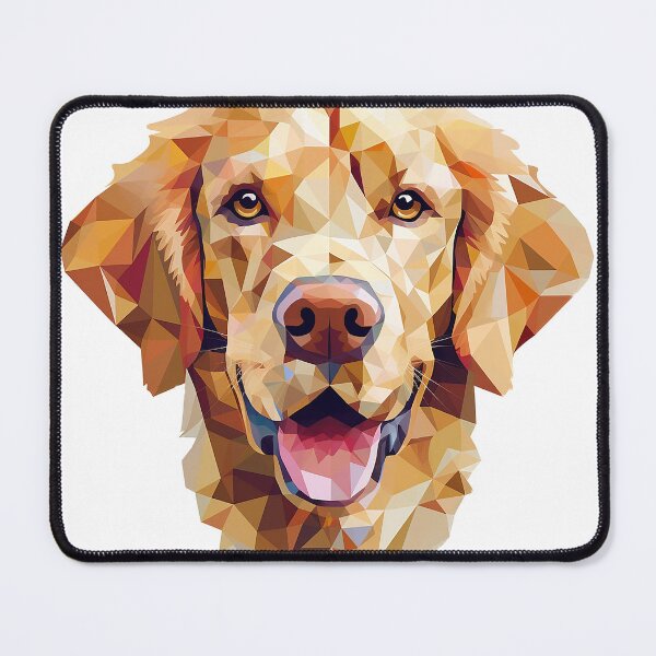 Item preview, Dog - Golden Retriever in geometric faceted style designed and sold by Skynotik.