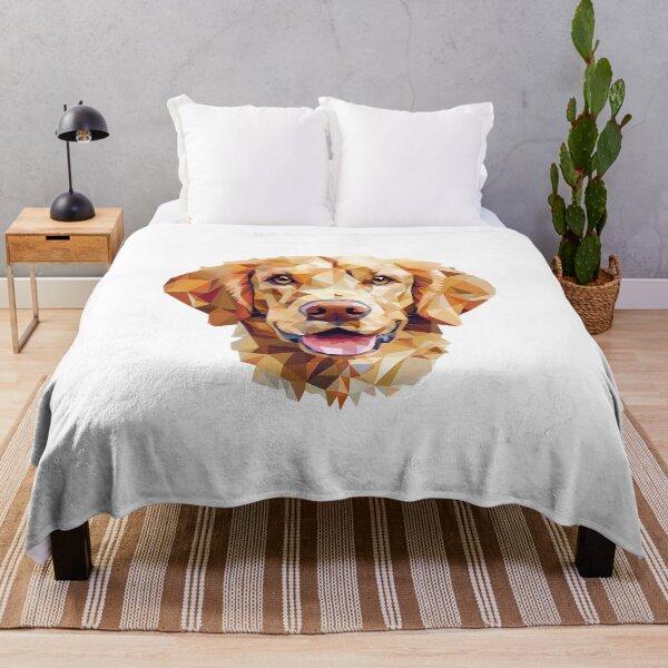 Item preview, Dog - Golden Retriever in geometric faceted style designed and sold by Skynotik.