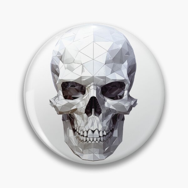 Item preview, Skull - crossbones in faceted geometric style designed and sold by Skynotik.