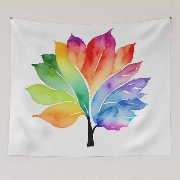 Item preview, Watercolor rainbow tree 1 designed and sold by KMA Home Design.