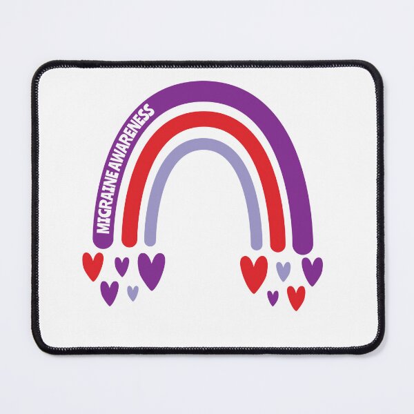 Item preview, Migraine Awareness Rainbow with hearts designed and sold by Teamtsunami6.