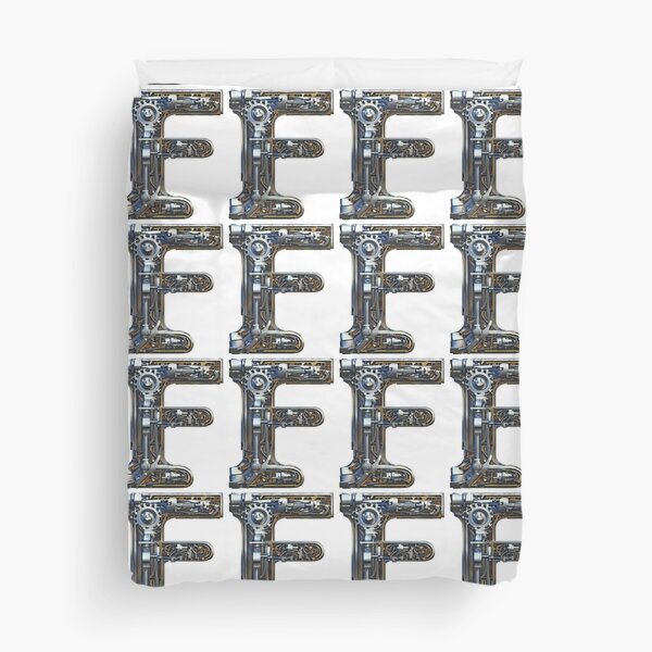 MECHANIX LETTER F Duvet Cover