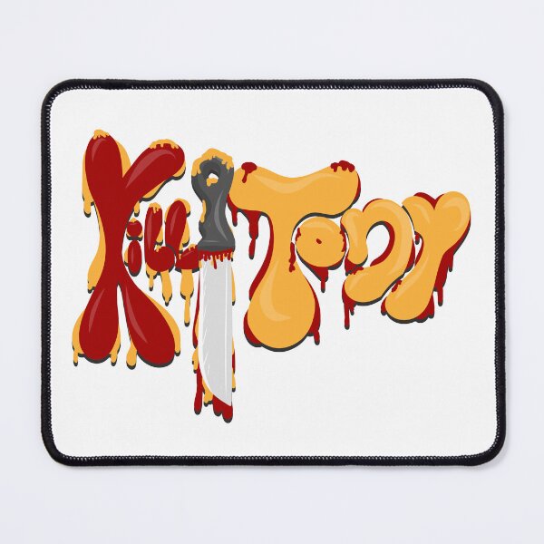 Item preview, Kill Tony Bubble Logo With a Knife in Red & Yellow Theme designed and sold by Kill Tony Fan Designs.