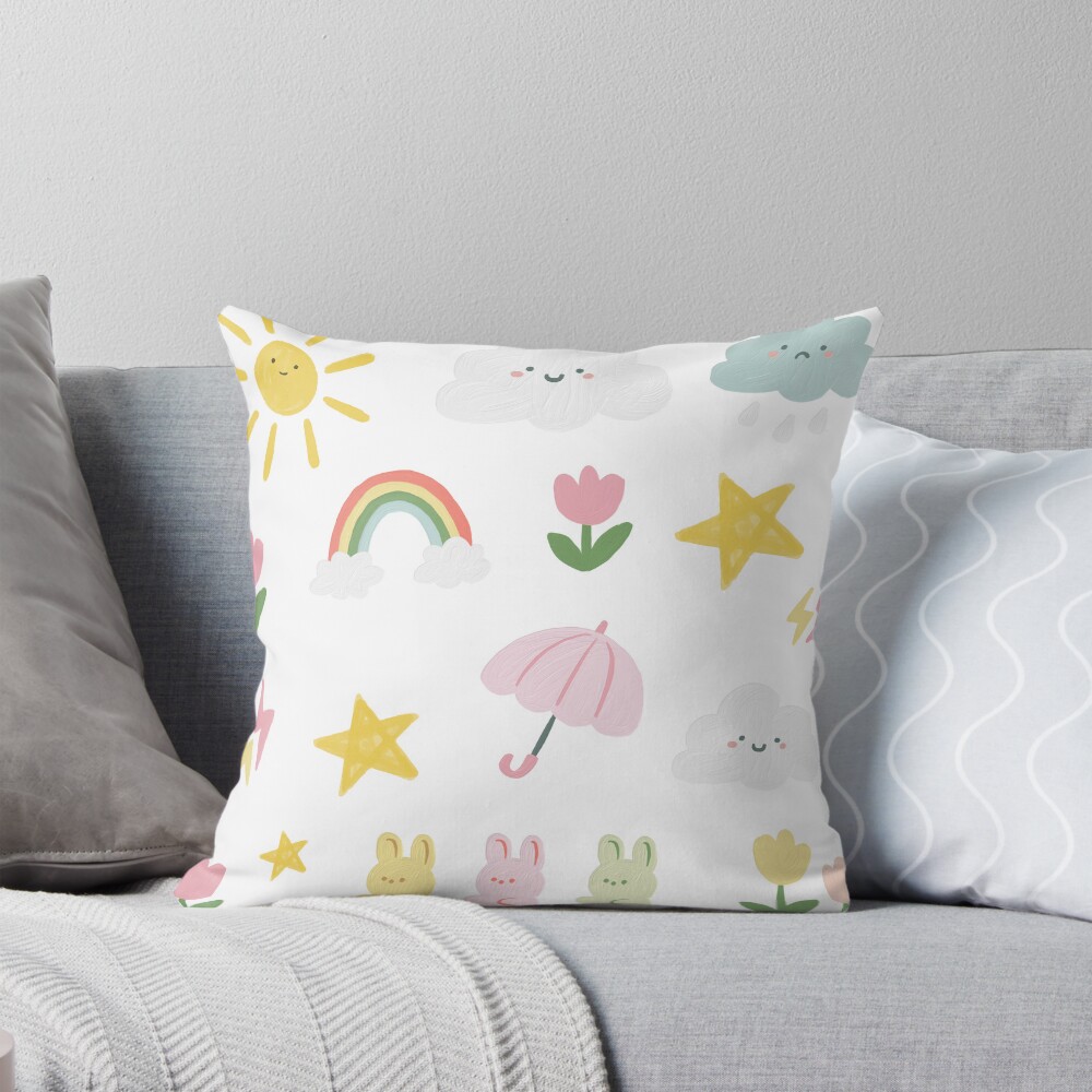 Item preview, Throw Pillow designed and sold by koodoodles.