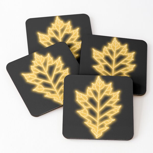 Item preview, Yellow Orange Neon Light Oak Leaf designed and sold by RebeccaRichards.
