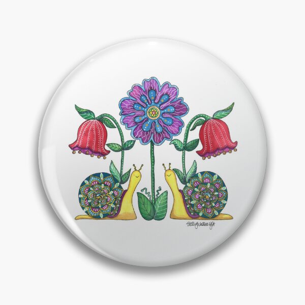 Item preview, Snails Strolling Through the Flowers designed and sold by ShelleyYlstArt.