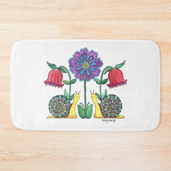 Item preview, Snails Strolling Through the Flowers designed and sold by ShelleyYlstArt.