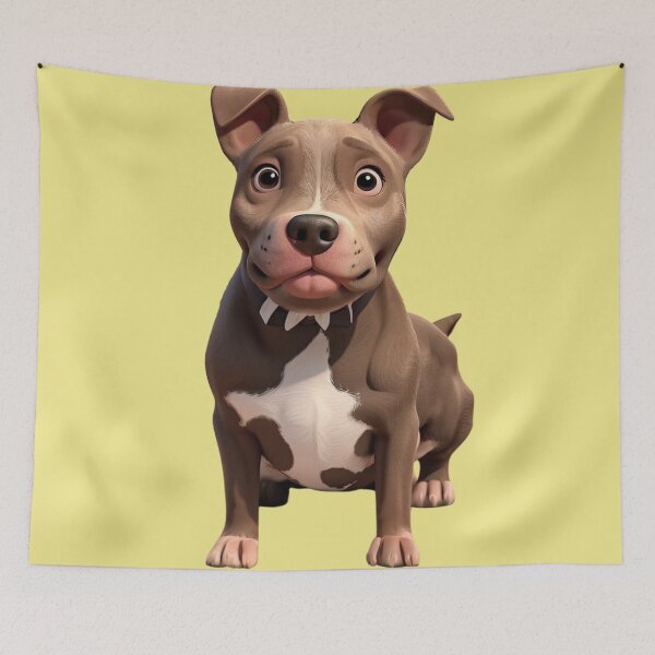 Item preview, Animated Pitbull in 3D Style - Pit bull designed and sold by ChickNickStudio.