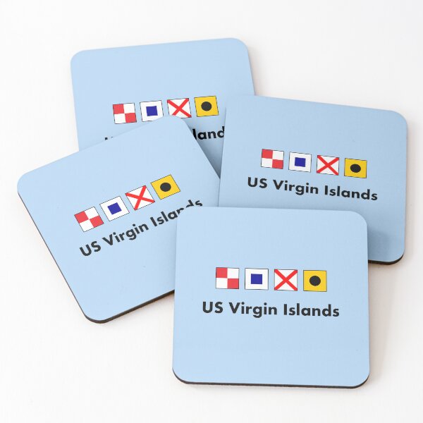 Item preview, US Virgin Islands Nautical Flags Light-Color designed and sold by TinyStarAmerica.
