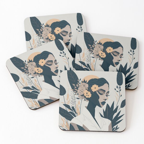 Item preview, Wildflower Woman Boho Art designed and sold by ArtsyWishesShop.
