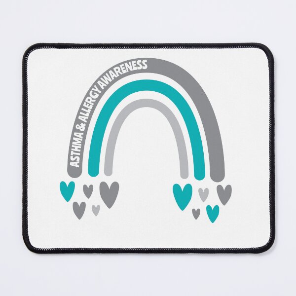 Item preview, Asthma & Allergy Awareness Rainbow with hearts designed and sold by Teamtsunami6.