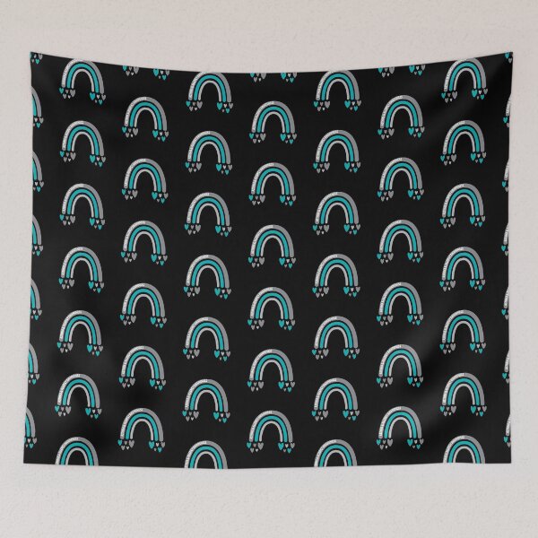 Item preview, Asthma & Allergy Awareness Rainbow with hearts designed and sold by Teamtsunami6.