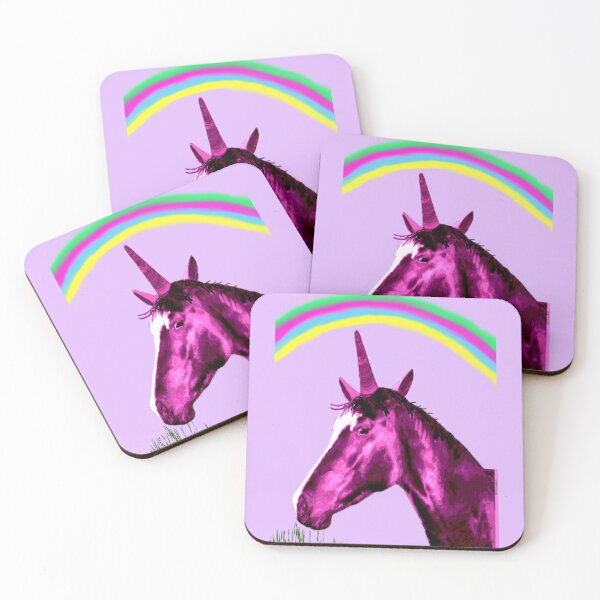 Item preview, Pinkish Purple Unicorn Under Rainbow designed and sold by kristalcurt.
