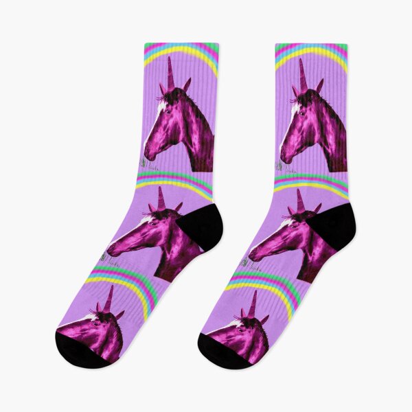 Item preview, Pinkish Purple Unicorn Under Rainbow designed and sold by kristalcurt.