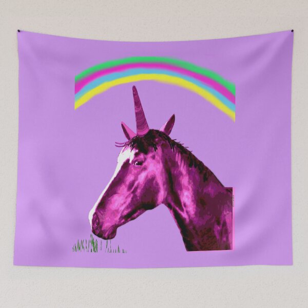 Item preview, Pinkish Purple Unicorn Under Rainbow designed and sold by kristalcurt.