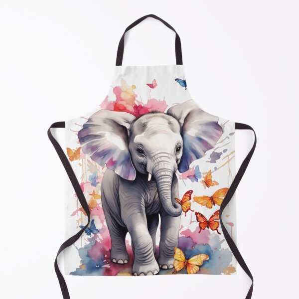 Item preview, Playful Baby Elephant and Fluttering Butterflies designed and sold by Electric-Easel.
