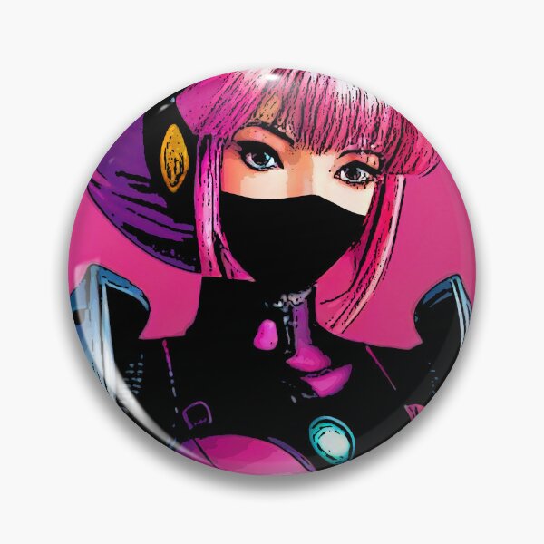 Item preview, Hot Pink Cyborg holding a Weapon in Her Hand - Pop Art designed and sold by SpartanDStore.