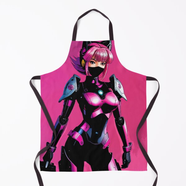 Item preview, Hot Pink Cyborg holding a Weapon in Her Hand - Pop Art designed and sold by SpartanDStore.