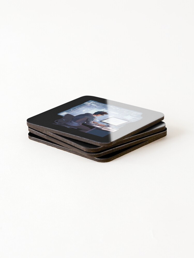 Thumbnail 4 of 5, Coasters (Set of 4), Programmer coder - developer programming coding designed and sold by GuGus1337.