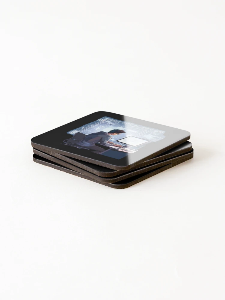 Thumbnail 4 of 5, Coasters (Set of 4), Programmer coder - developer programming coding designed and sold by Mateusz Majcherek.