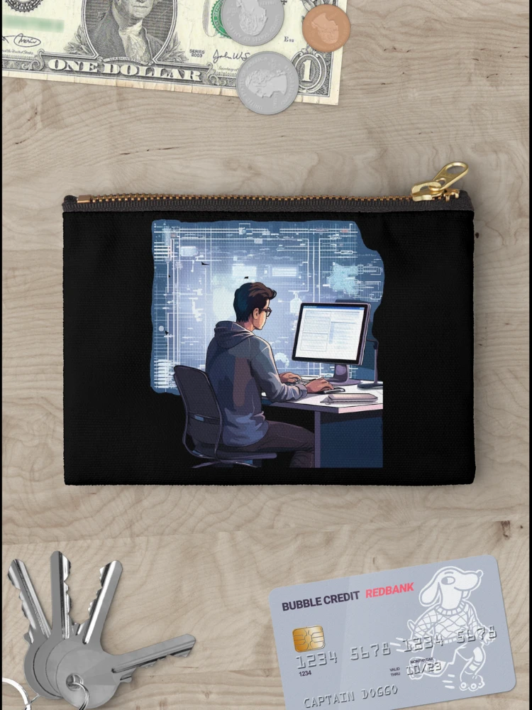 Thumbnail 3 of 4, Zipper Pouch, Programmer coder - developer programming coding designed and sold by Mateusz Majcherek.