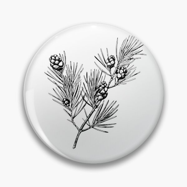 Item preview, Scots Pine Botanical Lithograph designed and sold by StudioChiisai.