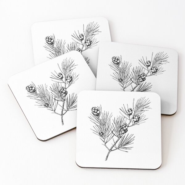 Item preview, Scots Pine Botanical Lithograph designed and sold by StudioChiisai.