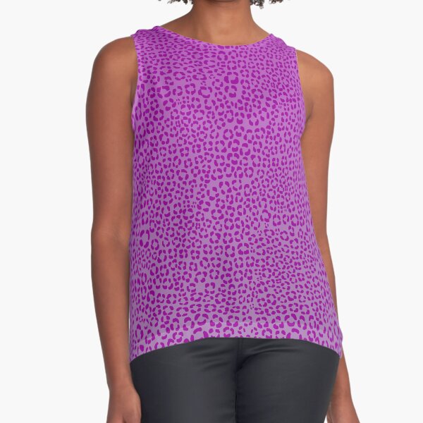 Wild Thing Purple Leopard Print Sleeveless Top