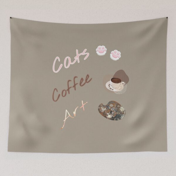 Item preview, Cats, Coffee and Art  designed and sold by Asmaa Abdul-Azim.