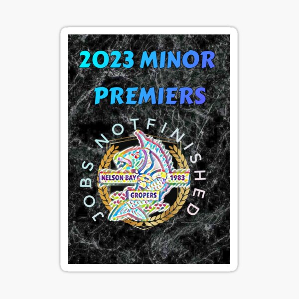 Item preview, 2023 Minor Premiers designed and sold by Nelson Bay Gropers.