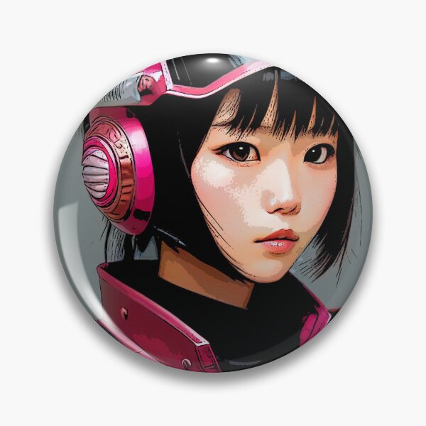 Item preview, Hot Pink Cyborg  with a head gear and shield - Pop Art designed and sold by SpartanDStore.