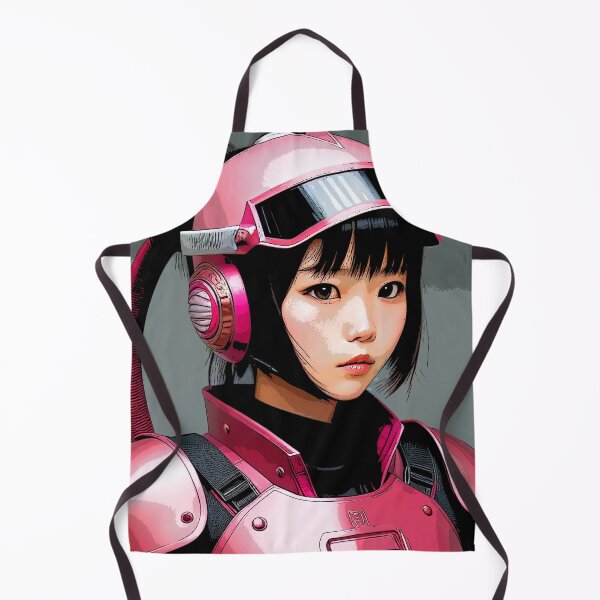 Item preview, Hot Pink Cyborg  with a head gear and shield - Pop Art designed and sold by ZenReiArt.