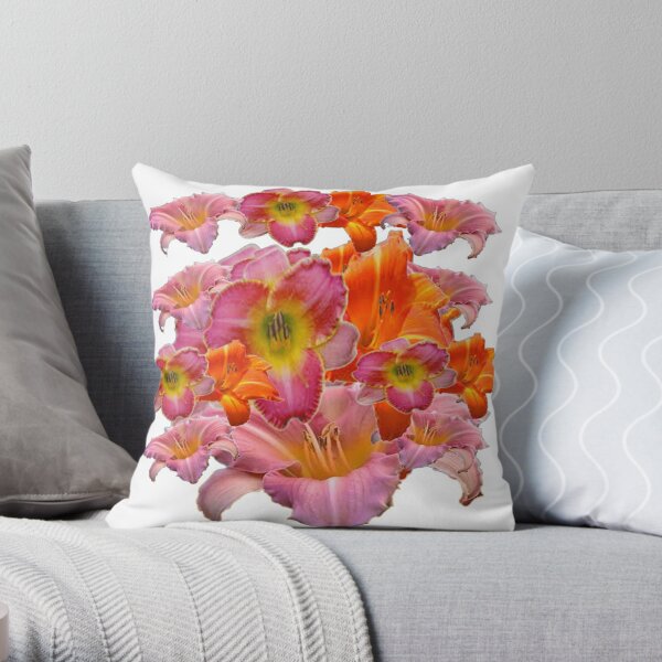 Cozy Blooming Modern Lily Flower Throw Pillow - Dubsnatch