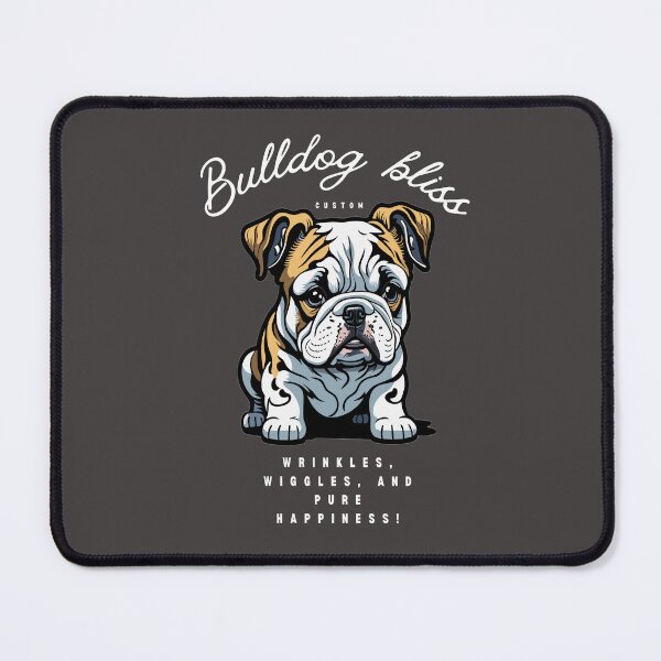 Item preview, Bulldog puppy, wrinkles wiggle and happiness, cute illustration white version designed and sold by Artify Illustrator.