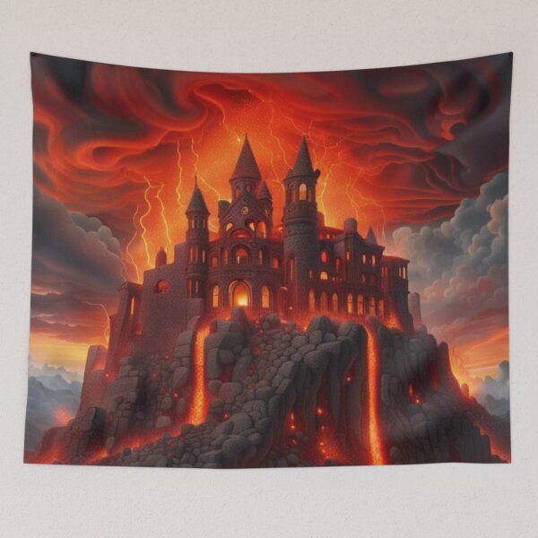 Item preview, Lava Castle - Landscape Art  designed and sold by dosedai.