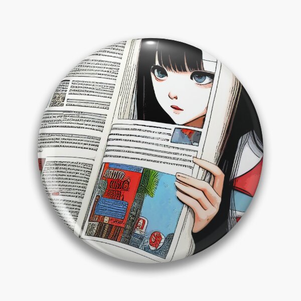 Item preview, Book Aesthetic - Cute Woman Looking Through - Pop Art designed and sold by ZenReiArt.