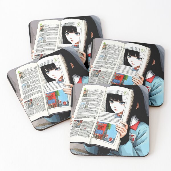 Item preview, Book Aesthetic - Cute Woman Looking Through - Pop Art designed and sold by ZenReiArt.