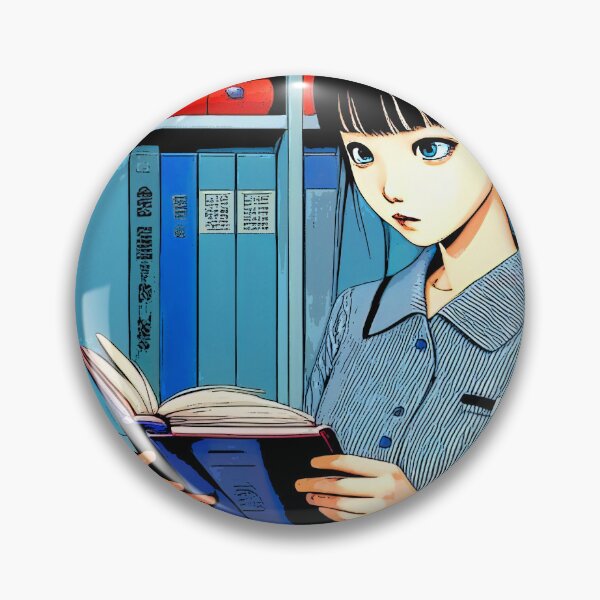 Item preview, Book Aesthetic - Cute Woman Reading a Book in the Bibrary - Pop Art designed and sold by ZenReiArt.