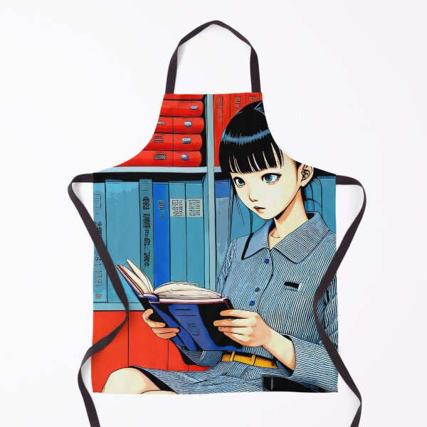 Item preview, Book Aesthetic - Cute Woman Reading a Book in the Bibrary - Pop Art designed and sold by ZenReiArt.