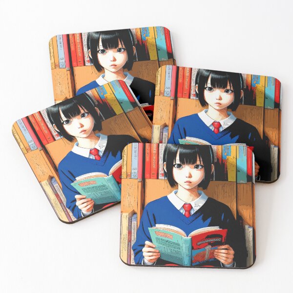 Item preview, Book Aesthetic - Cute girl looking at you while reading - Pop Art designed and sold by SpartanDStore.