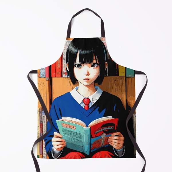 Item preview, Book Aesthetic - Cute girl looking at you while reading - Pop Art designed and sold by SpartanDStore.