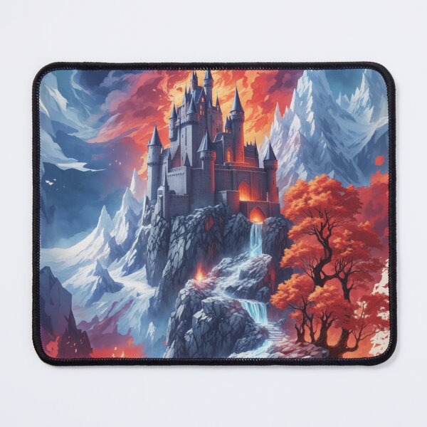 Item preview, Cinematic Fire and Ice Castle - Landscape Art designed and sold by dosedai.