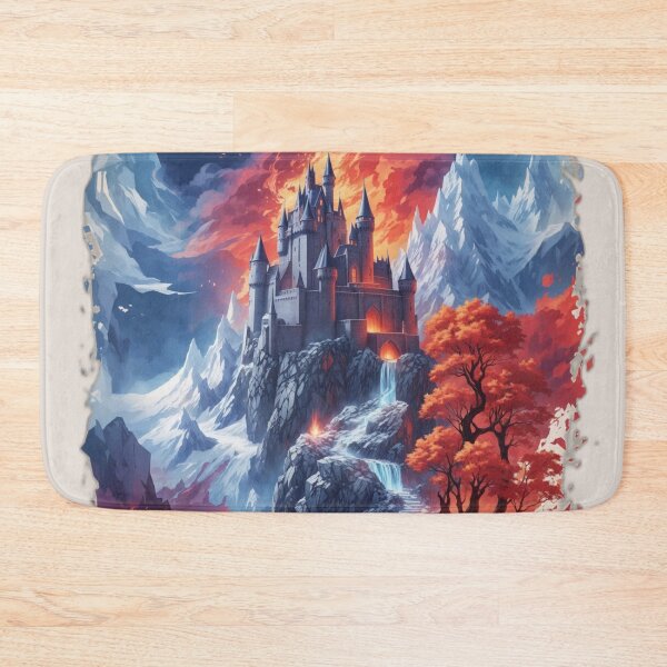 Item preview, Cinematic Fire and Ice Castle - Landscape Art designed and sold by dosedai.