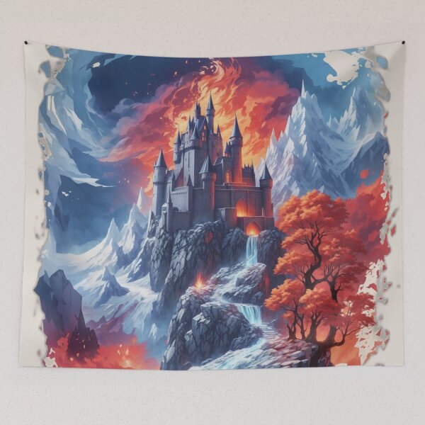 Item preview, Cinematic Fire and Ice Castle - Landscape Art designed and sold by dosedai.