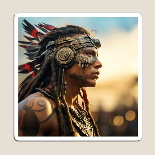 Item preview, The Future Is Taino, Native futuristic taino warrior approaches the battle designed and sold by jeanfmarc.