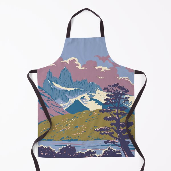 Item preview, Monte Fitz Roy with Viedma Lake in Patagonia Argentina WPA Art Deco Poster designed and sold by patrimonio.